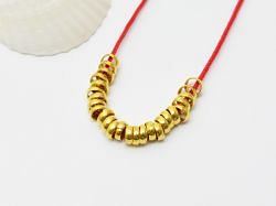 18k solid Gold Bead, 6X4 mm Beads With Round Shape, SGTAN-0479, Sold By 5 Pcs.