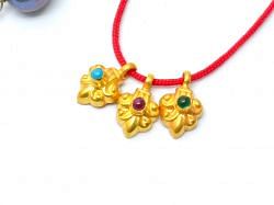 Handmade 18k Solid Gold Charm Pendant With Plain Finishing, 10X6mm Size    - SGTAN-0774 Sold By 2 pcs