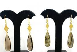 Beautiful Handmade 925 Sterling Silver Earring With Natural Labradorite in 6.1Cm, Sold By 1 Pair
